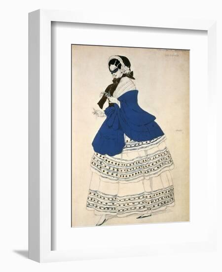 Estrella, Design for a Costume for the Ballet Carnival Composed by Robert Schumann, 1919-Leon Bakst-Framed Giclee Print