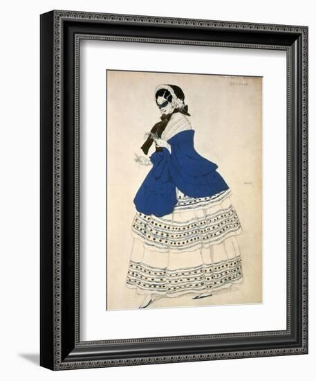 Estrella, Design for a Costume for the Ballet Carnival Composed by Robert Schumann, 1919-Leon Bakst-Framed Giclee Print