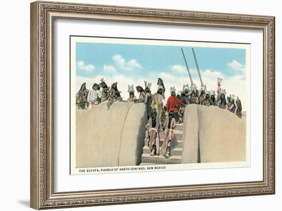 Estufa, Santo Domingo Pueblo-null-Framed Art Print