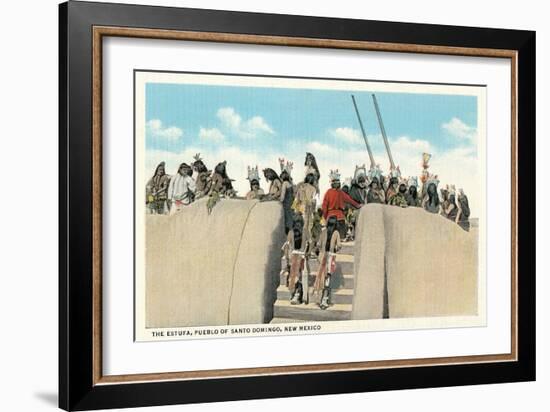 Estufa, Santo Domingo Pueblo-null-Framed Art Print