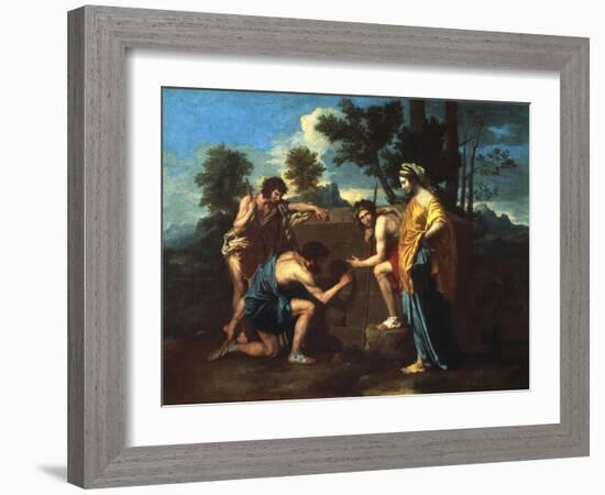 Et in Arcadia Ego, C1650-Nicolas Poussin-Framed Giclee Print