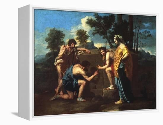 Et in Arcadia Ego, C1650-Nicolas Poussin-Framed Premier Image Canvas