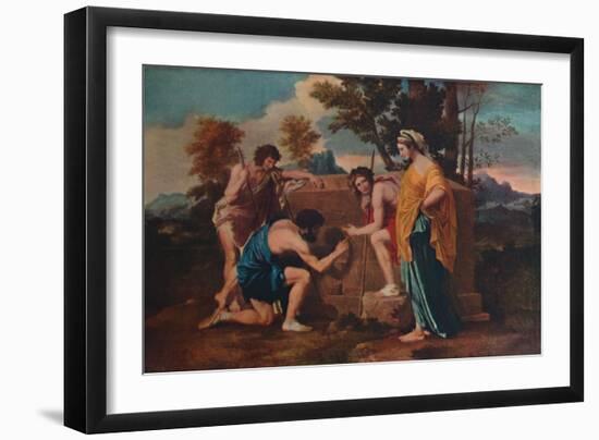 'Et in Arcadia ego (Les bergers d'Arcadie or The Arcadian Shepherds)', 1637-1638, (1911)-Nicolas Poussin-Framed Giclee Print