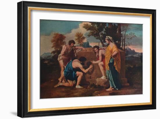 'Et in Arcadia ego (Les bergers d'Arcadie or The Arcadian Shepherds)', 1637-1638, (1911)-Nicolas Poussin-Framed Giclee Print