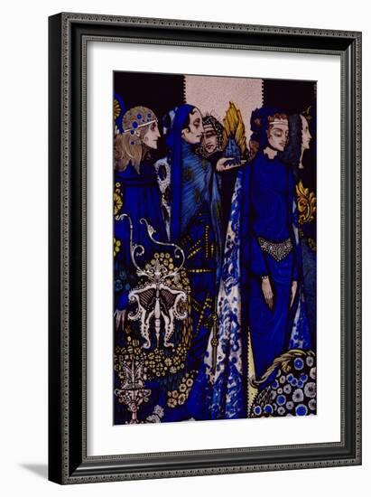 "Etain, Helen, Maeve and Fand, Golden Deirdre's Tender Hand" Illustration by Harry Clarke from…-Harry Clarke-Framed Giclee Print