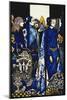 Etain, Helen, Maeve and Fand, Golden Deirdre's Tender Hand'. 'Queens', Nine Glass Panels Acided,…-Harry Clarke-Mounted Giclee Print