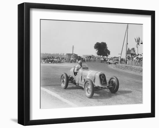 Étancelin in His Maserati at the Dieppe Grand Prix, France, 22 July 1934-null-Framed Photographic Print