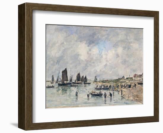 Etaples, 1889 (Oil on Panel)-Eugene Louis Boudin-Framed Giclee Print