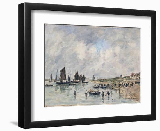 Etaples, 1889 (Oil on Panel)-Eugene Louis Boudin-Framed Giclee Print