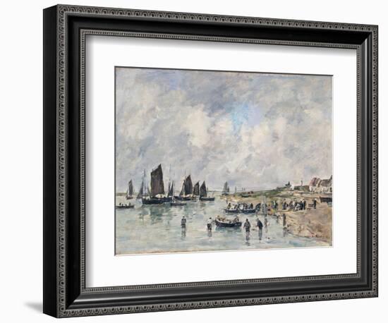 Etaples, 1889 (Oil on Panel)-Eugene Louis Boudin-Framed Giclee Print