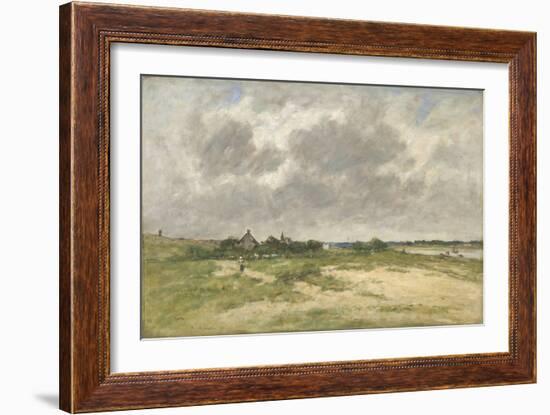 Etaples, Les Bords De La Canche (Étaples, on the Edge of the Canche River), 1891 (Oil on Canvas)-Eugene Louis Boudin-Framed Giclee Print