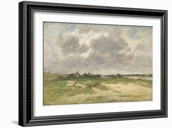 Etaples, Les Bords De La Canche (Étaples, on the Edge of the Canche River), 1891 (Oil on Canvas)-Eugene Louis Boudin-Framed Giclee Print