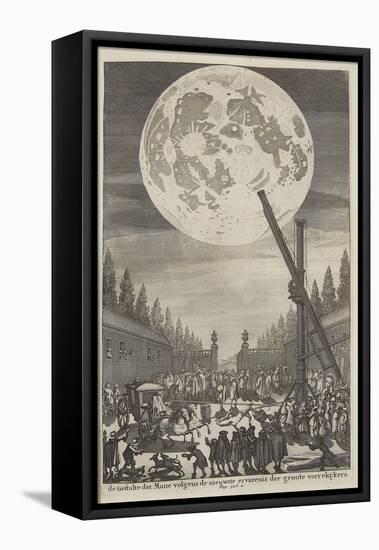 Etching of Lunar Disk-Jan Goeree-Framed Premier Image Canvas