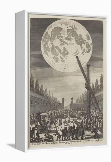 Etching of Lunar Disk-Jan Goeree-Framed Premier Image Canvas