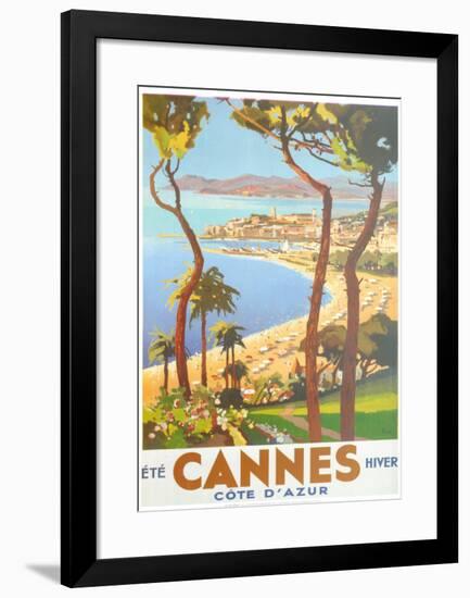 Ete Cannes Hiver-Peri-Framed Art Print