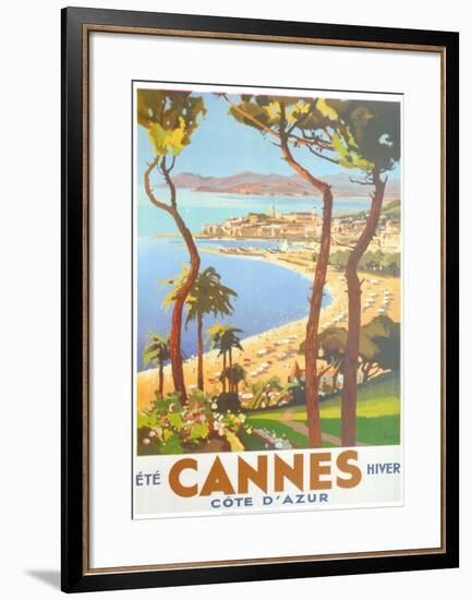 Ete Cannes Hiver-Peri-Framed Art Print