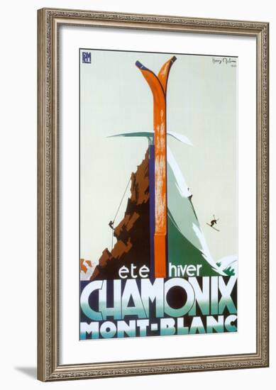 Ete Hiver Chamonix Mont-Blanc-Henry Reb-Framed Art Print