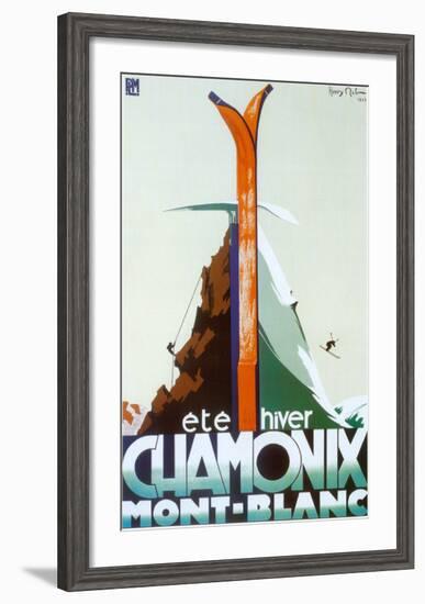 Ete Hiver Chamonix Mont-Blanc-Henry Reb-Framed Art Print