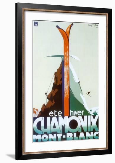 Ete Hiver Chamonix Mont-Blanc-Henry Reb-Framed Art Print