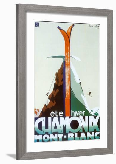 Ete Hiver Chamonix Mont-Blanc-Henry Reb-Framed Art Print