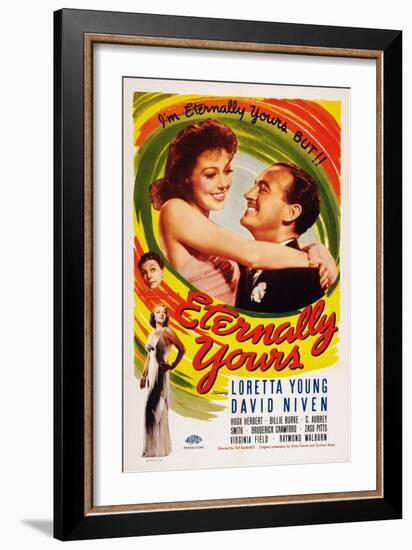 Eternally Yours, Virginia Field, Zasu Pitts, Loretta Young, David Niven, 1939-null-Framed Art Print