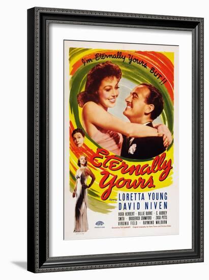 Eternally Yours, Virginia Field, Zasu Pitts, Loretta Young, David Niven, 1939-null-Framed Art Print