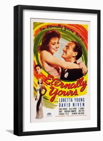 Eternally Yours, Virginia Field, Zasu Pitts, Loretta Young, David Niven, 1939-null-Framed Premium Giclee Print