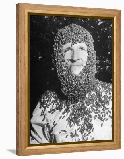 Ethan Andrews Wearing Beard of Bees-Thomas D^ Mcavoy-Framed Premier Image Canvas