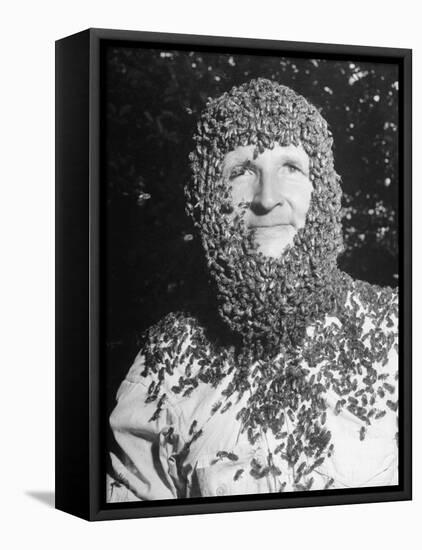 Ethan Andrews Wearing Beard of Bees-Thomas D^ Mcavoy-Framed Premier Image Canvas