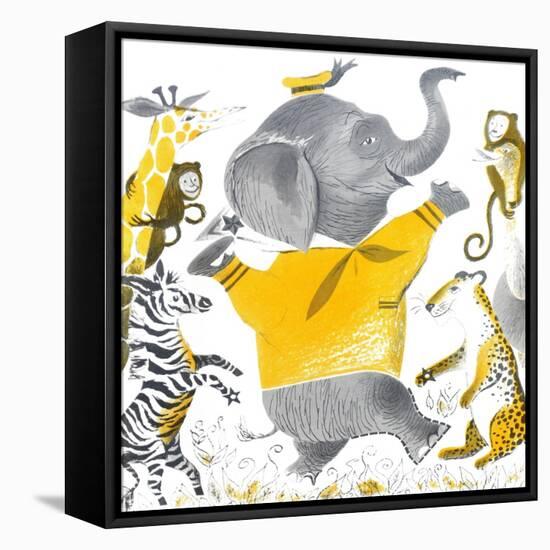 Ethan the Elephant - Child Life-null-Framed Premier Image Canvas