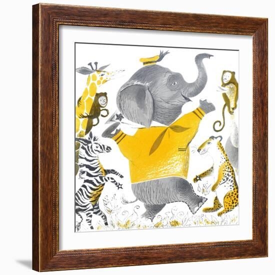 Ethan the Elephant - Child Life-null-Framed Giclee Print