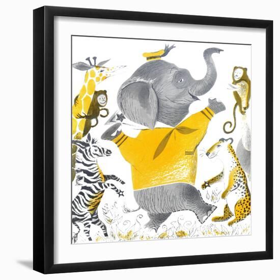 Ethan the Elephant - Child Life-null-Framed Giclee Print