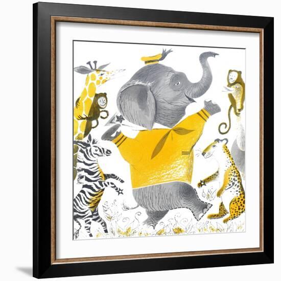 Ethan the Elephant - Child Life-null-Framed Giclee Print