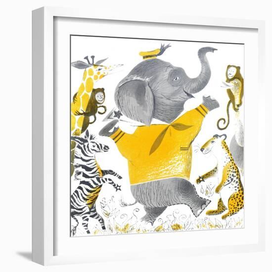 Ethan the Elephant - Child Life-null-Framed Giclee Print