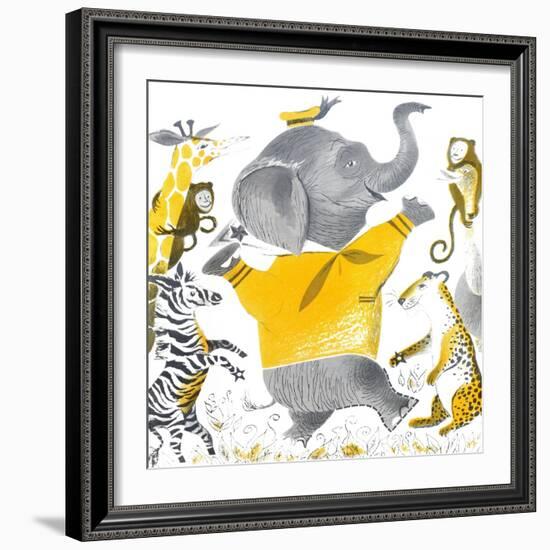 Ethan the Elephant - Child Life-null-Framed Giclee Print