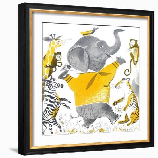 Ethan the Elephant - Child Life-null-Framed Giclee Print