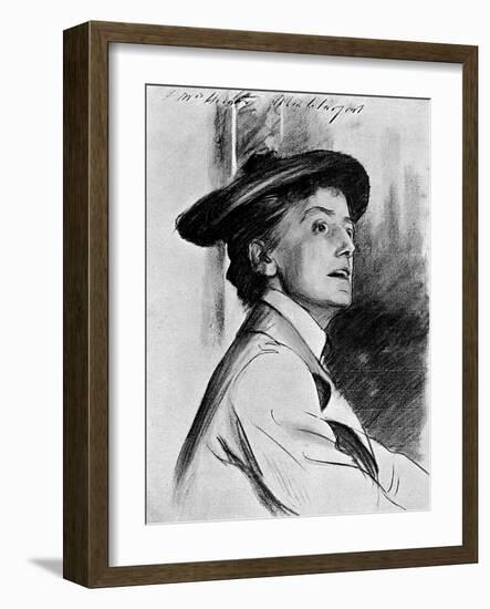 Ethel Smyth in 1902-John Singer Sargent-Framed Art Print