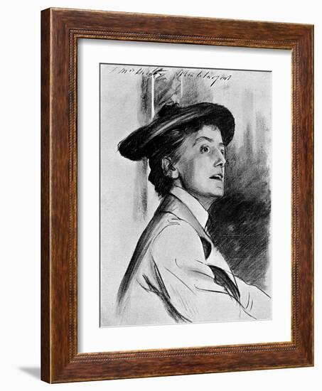 Ethel Smyth in 1902-John Singer Sargent-Framed Art Print