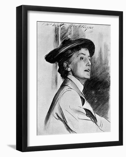 Ethel Smyth in 1902-John Singer Sargent-Framed Art Print