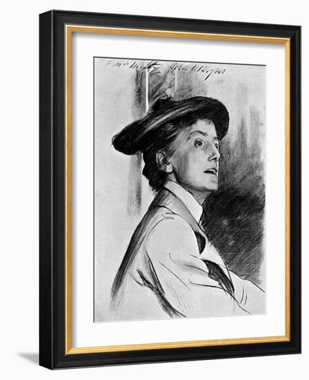 Ethel Smyth in 1902-John Singer Sargent-Framed Art Print