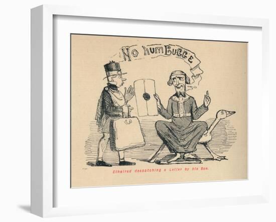 'Ethelred despatching a Letter by his Son', c1860, (c1860)-John Leech-Framed Giclee Print