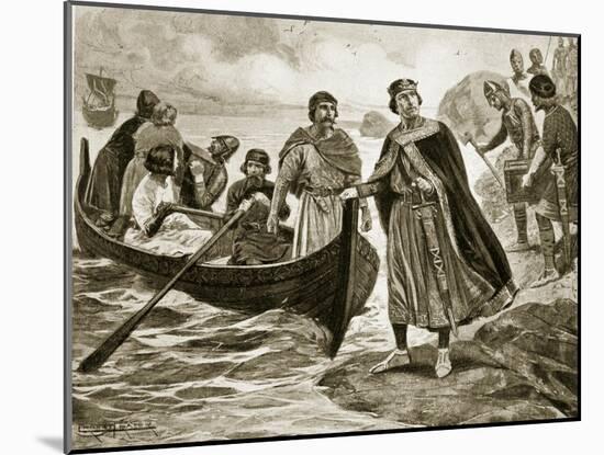 Ethelred the Unready Embarking for Normandy, Illustration 'Hutchinson's Story of British Nation'-Ernest Prater-Mounted Giclee Print