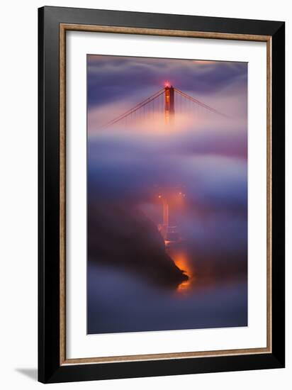 Ethereal Golden Bridge, San Francisco California-Vincent James-Framed Photographic Print