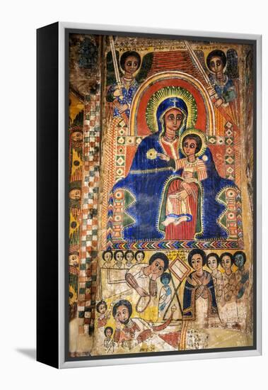 Ethiopia, Abraha Atsbeha, Tigray Region. the Interior of the 10th Century Church of Abraha Atsbeha-Nigel Pavitt-Framed Premier Image Canvas