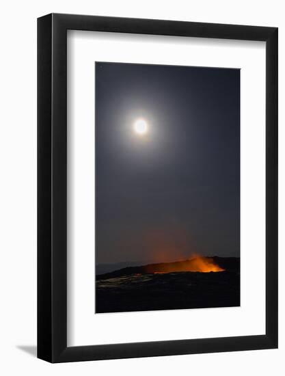 Ethiopia, Erta Ale, Afar Region. the Molten Lava in One of the Two Active Pit Craters of Erta Ale.-Nigel Pavitt-Framed Photographic Print