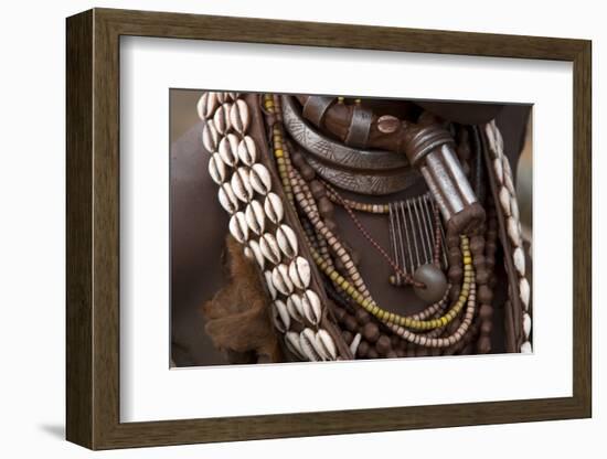 Ethiopia: Lower Omo River Basin, Dilabino (Hamar village near Turmi), Gado's necklaces-Alison Jones-Framed Photographic Print