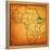 Ethiopia on Actual Map of Africa-michal812-Framed Stretched Canvas