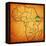 Ethiopia on Actual Map of Africa-michal812-Framed Stretched Canvas