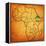 Ethiopia on Actual Map of Africa-michal812-Framed Stretched Canvas