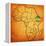 Ethiopia on Actual Map of Africa-michal812-Framed Stretched Canvas